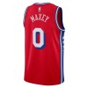 Canotte Uomo Philadelphia 76ers Tyrese Maxey 0 Jordan 2022-23 Statement Edition Rosso Swingman